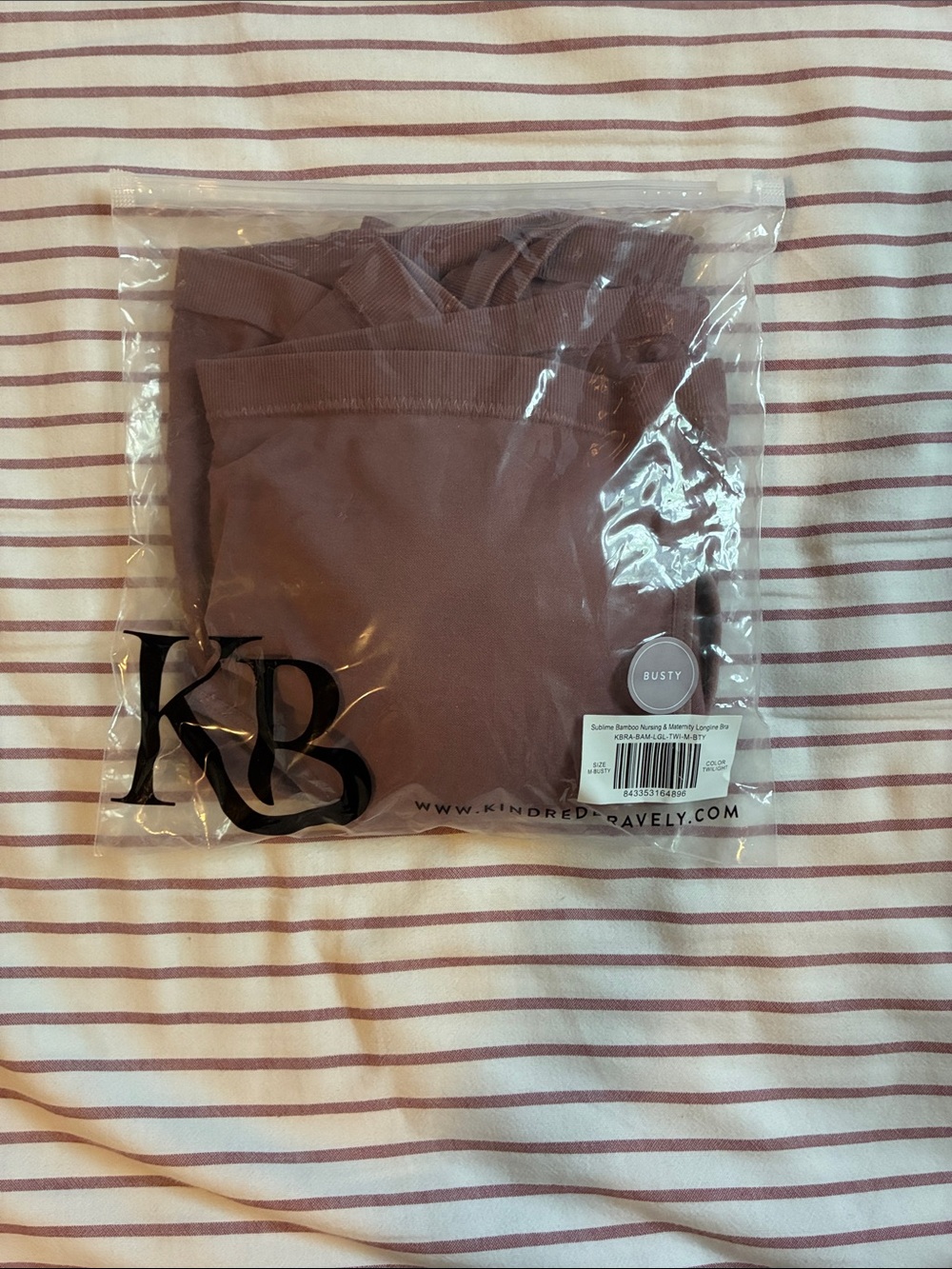 Kindred Bravely Mauve Ribbed Nursing Tank - Busty